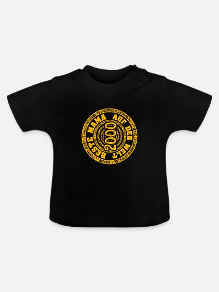 Mum 2000 - Baby Bio-T-Shirt mit Rundhals - Schwarz