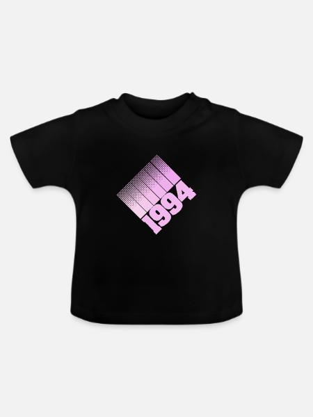 Eltern 1994 - Baby Bio-T-Shirt mit Rundhals - Schwarz