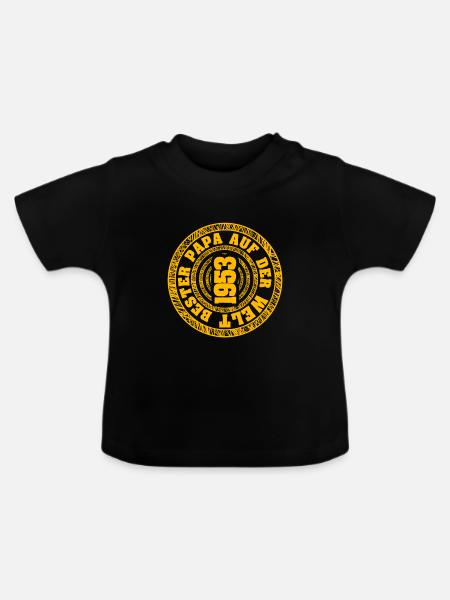 DADDY !)%§ - Baby Bio-T-Shirt mit Rundhals - Schwarz