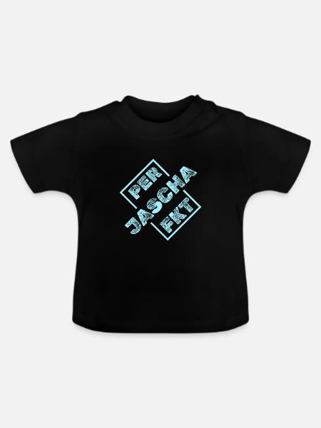Perfekt Jascha - Baby Bio-T-Shirt mit Rundhals - Schwarz