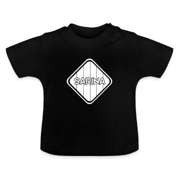 Fille Sarina - T-shirt bio col rond Bébé - noir - Devant