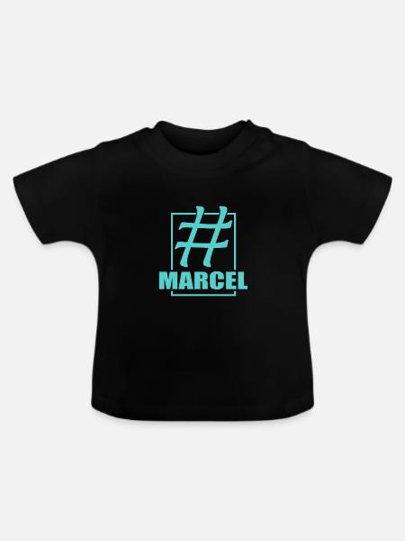 Social Marcel - Baby Bio-T-Shirt mit Rundhals - Schwarz