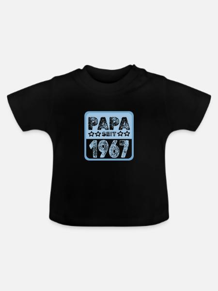 seit 1967 - Baby Bio-T-Shirt mit Rundhals - Schwarz