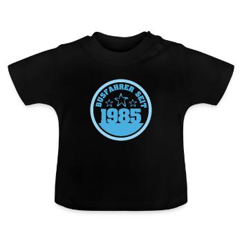 1985 - Baby Bio-T-Shirt mit Rundhals - Schwarz - Vorne