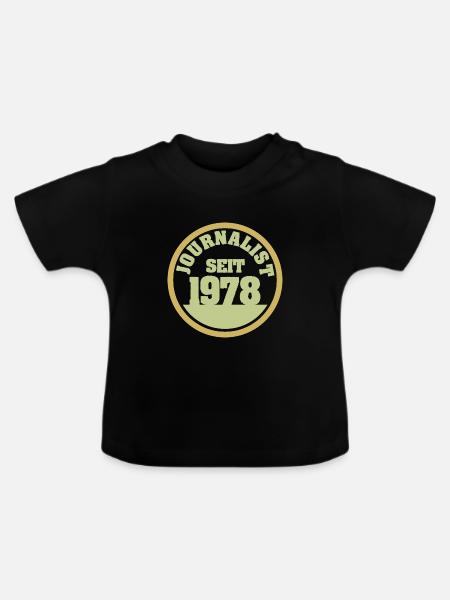 1978 - Baby Bio-T-Shirt mit Rundhals - Schwarz