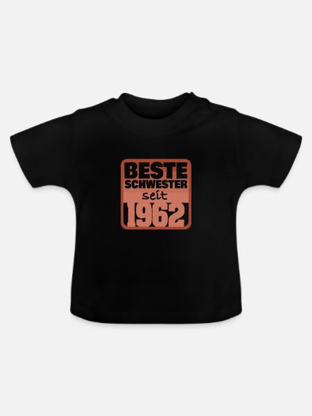 1962 - Baby Bio-T-Shirt mit Rundhals - Schwarz