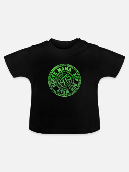 1975 - Baby Bio-T-Shirt mit Rundhals - Schwarz