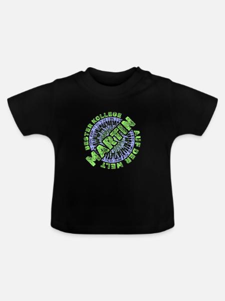 Martin - Baby Bio-T-Shirt mit Rundhals - Schwarz