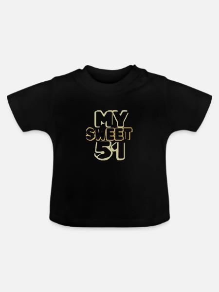 51 - Baby Bio-T-Shirt mit Rundhals - Schwarz