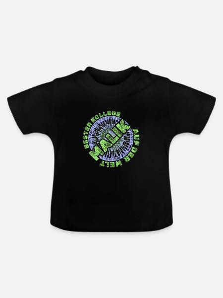 Malik als Mitarbeiter - Baby Bio-T-Shirt mit Rundhals - Schwarz