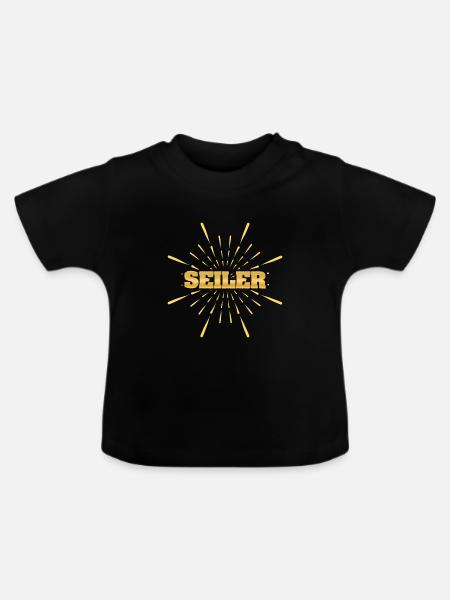 Job Seiler - Baby Bio-T-Shirt mit Rundhals - Schwarz
