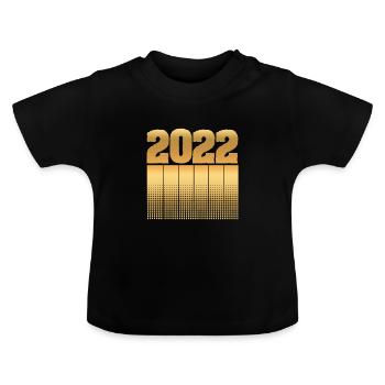 2022 - Baby Organic T-Shirt with Round Neck - black - Front