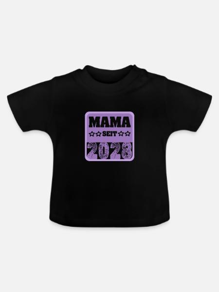 2028 - Baby Bio-T-Shirt mit Rundhals - Schwarz