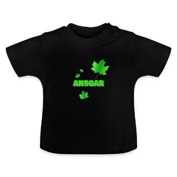 Ansgar - Baby Organic T-Shirt with Round Neck - black - Front