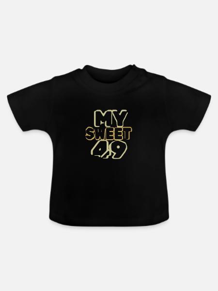 49 - Baby Bio-T-Shirt mit Rundhals - Schwarz