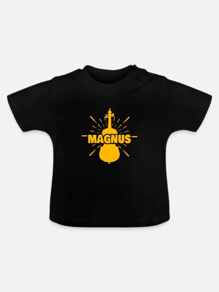 Magnus - Baby Bio-T-Shirt mit Rundhals - Schwarz