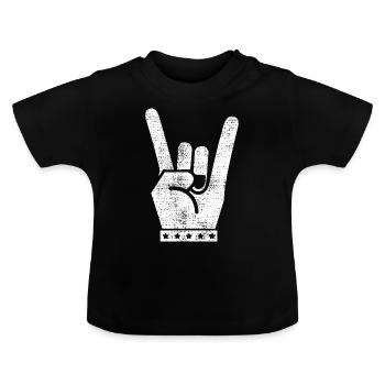 Rock And Roll - T-shirt bio col rond Bébé - noir - Devant