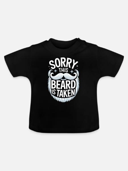 Bart Schnurrbart Bärtige Männer - Baby Bio-T-Shirt mit Rundhals - Schwarz