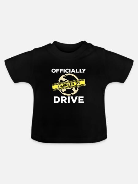 Fahrschüler - Baby Bio-T-Shirt mit Rundhals - Schwarz