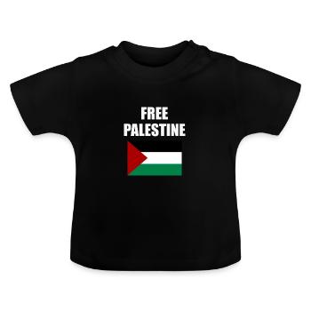 Befreit Palästina - Baby Bio-T-Shirt mit Rundhals - Schwarz - Vorne