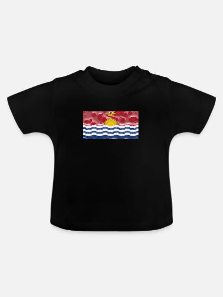 Kiribati Kiribati - Baby Bio-T-Shirt mit Rundhals - Schwarz