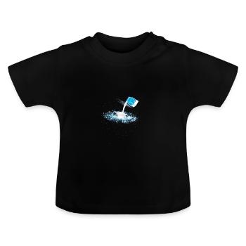 Galaxy Milk Milky Way - Baby Organic T-Shirt with Round Neck - black - Front