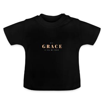 grâce - T-shirt bio col rond Bébé - noir - Devant