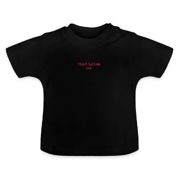 Team Satan 666 - Baby Bio-T-Shirt mit Rundhals - Schwarz - Vorne
