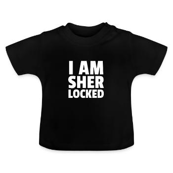 Je suis Sher verrouillé - T-shirt bio col rond Bébé - noir - Devant