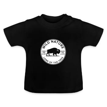 Buffalo - Baby Organic T-Shirt with Round Neck - black - Front