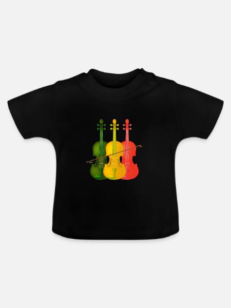 Cello Cellospieler - Baby Bio-T-Shirt mit Rundhals - Schwarz