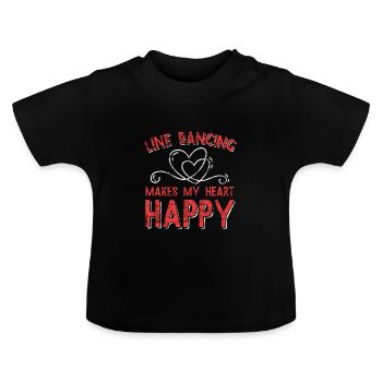 Linedance - Baby Bio-T-Shirt mit Rundhals - Schwarz - Vorne