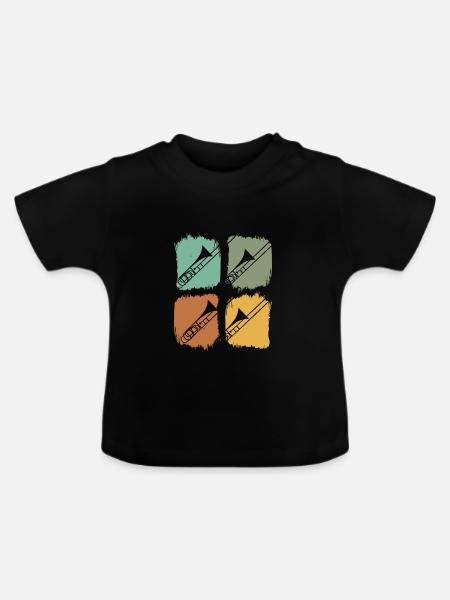 Posaunist Instrument - Baby Bio-T-Shirt mit Rundhals - Schwarz