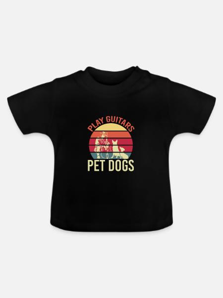 Gitarre - Baby Bio-T-Shirt mit Rundhals - Schwarz