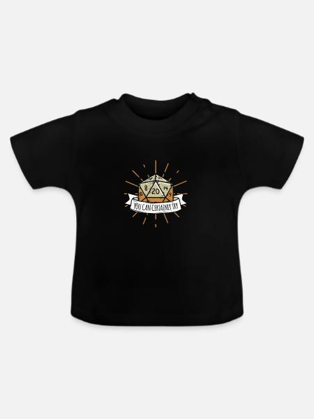 Puoi sicuramente provare Dragon Dice Wizard Gamer - Maglietta ecologica con scollo rotondo per neonato - nero