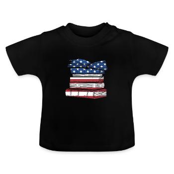 Écrivain Nous Flag Écriture - T-shirt bio col rond Bébé - noir - Devant
