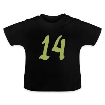 14 - Baby Bio-T-Shirt mit Rundhals - Schwarz - Vorne
