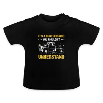 C’est une fraternité que vous ne comprendriez pas - T-shirt bio col rond Bébé - noir - Devant