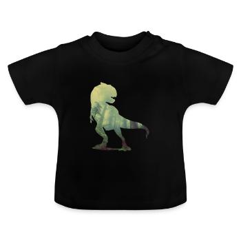 Tyrannosaurus - Baby Bio-T-Shirt mit Rundhals - Schwarz - Vorne