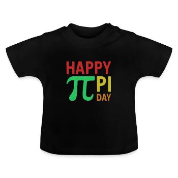 Math Happy Pi Day Pi - Baby Bio-T-Shirt mit Rundhals - Schwarz - Vorne