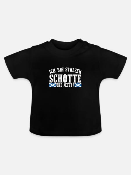 Schotten Schottisch Schottland - Baby Bio-T-Shirt mit Rundhals - Schwarz