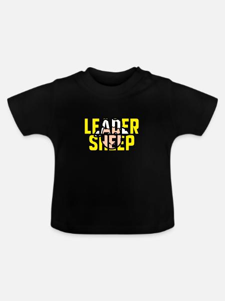 Führschafe - Baby Bio-T-Shirt mit Rundhals - Schwarz