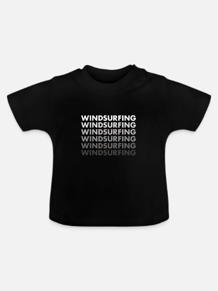 Sport Windsurfing - Baby Bio-T-Shirt mit Rundhals - Schwarz