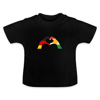 Kurds Germany Kurdistan - Baby Organic T-Shirt with Round Neck - black - Front