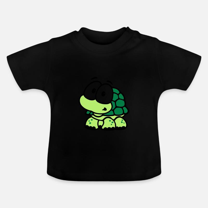 Tortue - T-shirt bio col rond Bébé - noir