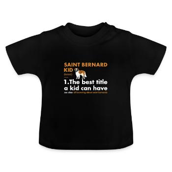 Définition de Saint Bernard Kid - T-shirt bio col rond Bébé - noir - Devant