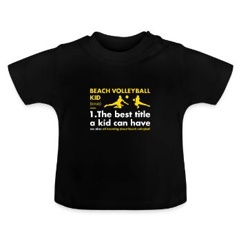 Sport Kid Définition Volleyball de plage - T-shirt bio col rond Bébé - noir - Devant