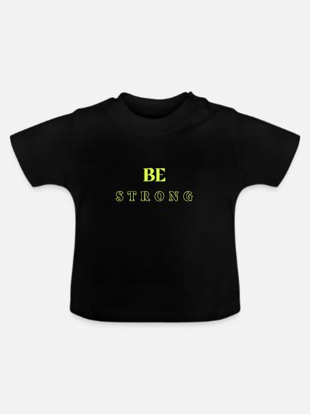 Sei stark 5 - Baby Bio-T-Shirt mit Rundhals - Schwarz