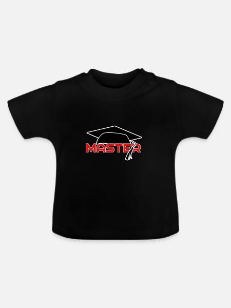 teacher master - Baby Bio-T-Shirt mit Rundhals - Schwarz