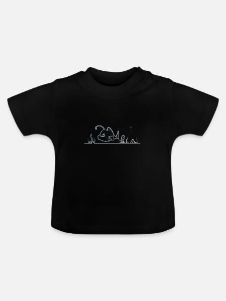 Tiefe der Ozeane - Baby Bio-T-Shirt mit Rundhals - Schwarz